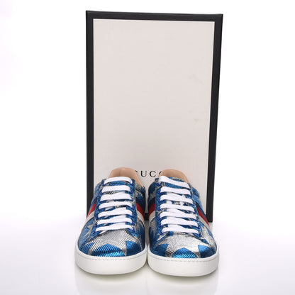 Gucci Lurex Starry Sky Sylvie Web New Ace Sneakers 36 Bluette Silver 9 of 9