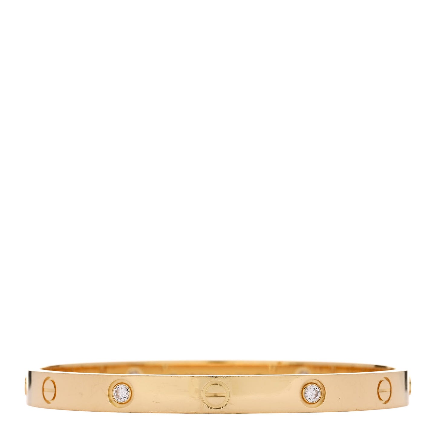 18K Yellow Gold 4 Diamond LOVE Bracelet 18