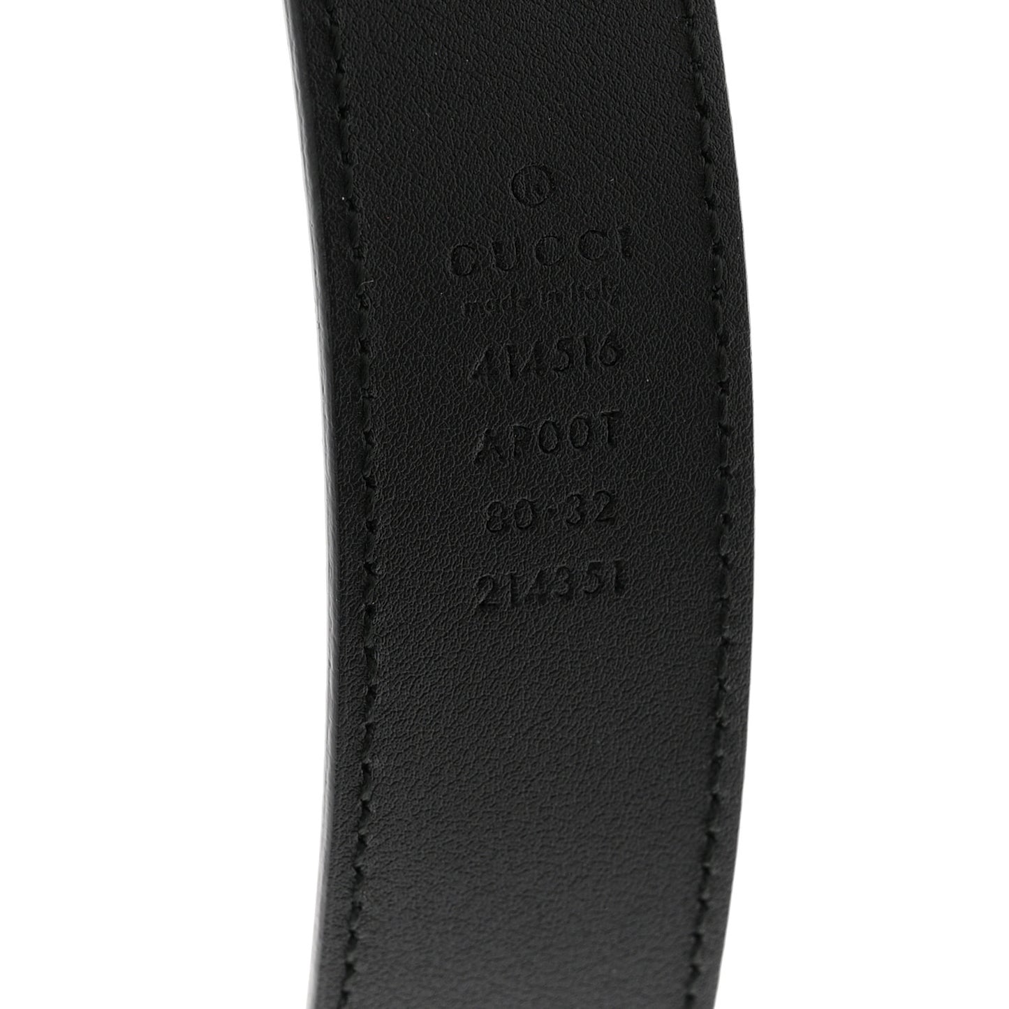 Calfskin Double G 30mm Belt 80 32 Black