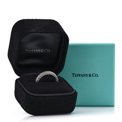 Tiffany 18K White Gold Narrow Mesh Somerset Ring 53 6.25 5 of 5