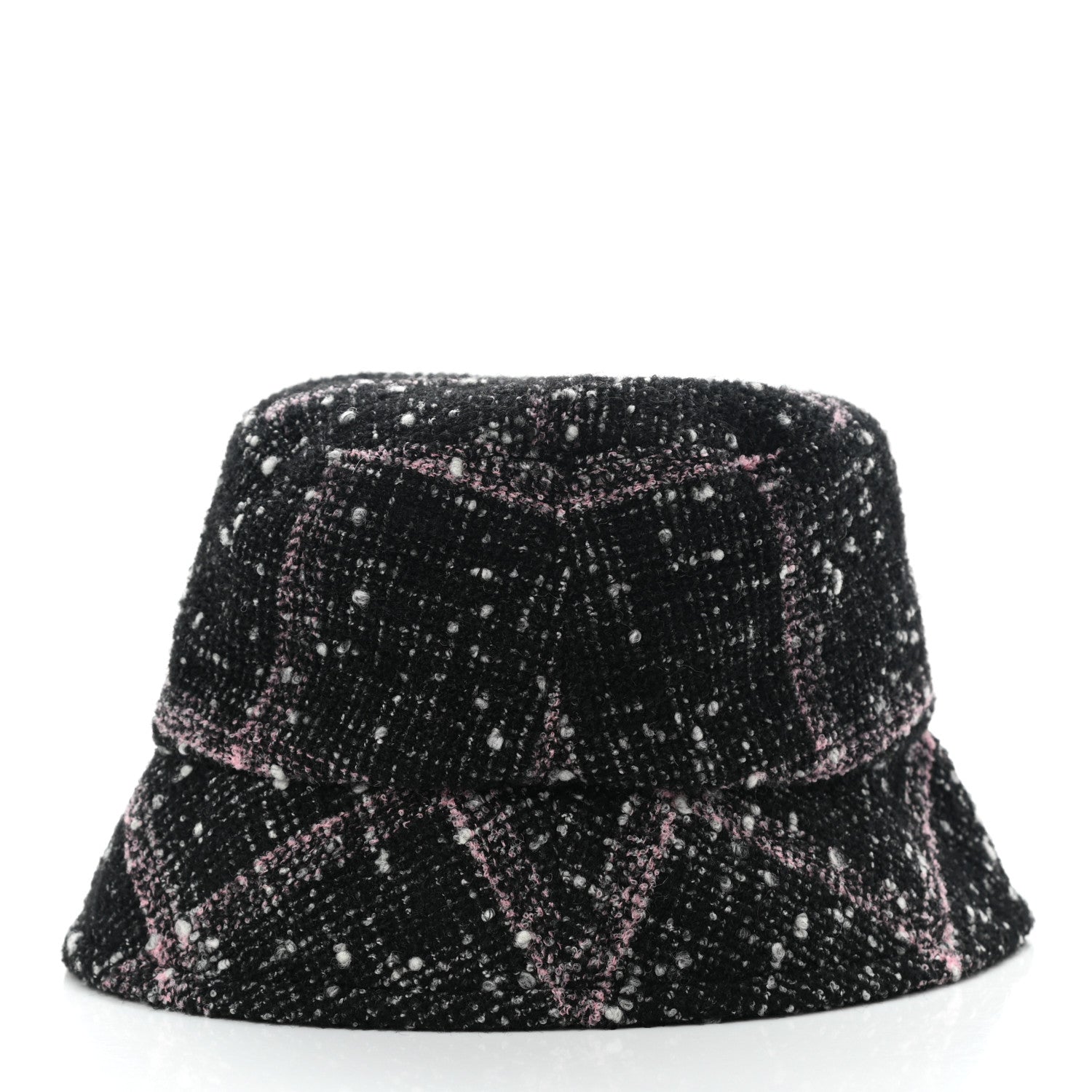 Chanel Tweed Bucket Hat M Black Pink 6 of 8