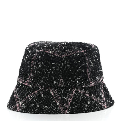 Chanel Tweed Bucket Hat M Black Pink 6 of 8
