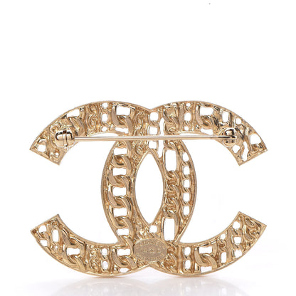Chanel Chain CC Brooch Light Gold 3 of 5