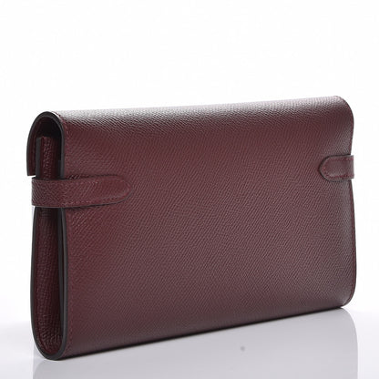 Hermes Epsom Kelly Longue Wallet Bordeaux 3 of 7