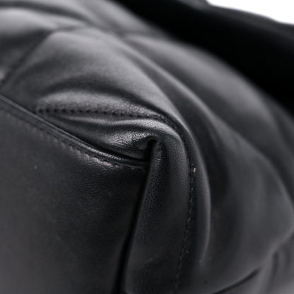 Saint Laurent Lambskin Quilted Small Loulou Puffer Monogram Chain Satchel Black 9 of 12