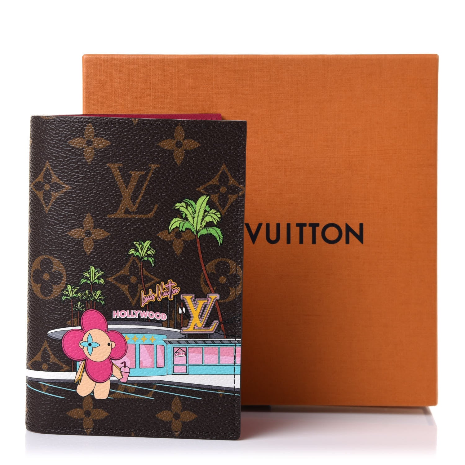 Louis Vuitton Monogram 2021 Christmas Animation Hollywood Passport Cover Fuchsia 7 of 7