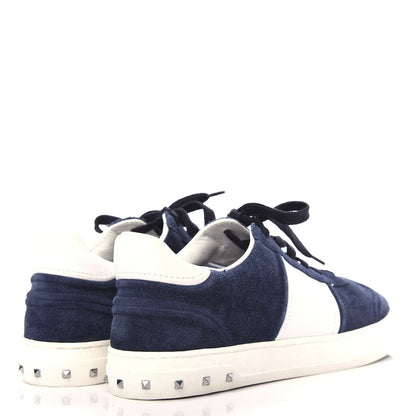 Valentino Garavani Suede Flycrew Sneakers 39.5 Marine White 4 of 10