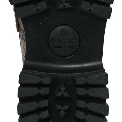 Gucci GG Supreme Monogram Cordovan Lux Womens Harald Horsebit 25mm Platform Loafers 37.5 Beige Sugar Pink Crop Shine Purple Marine 7 of 9
