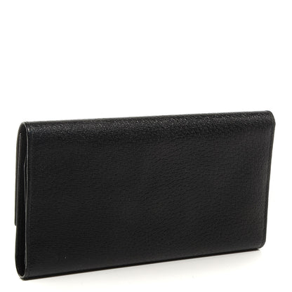 Gucci Leather Metal Bar Continental Wallet Black 3 of 7