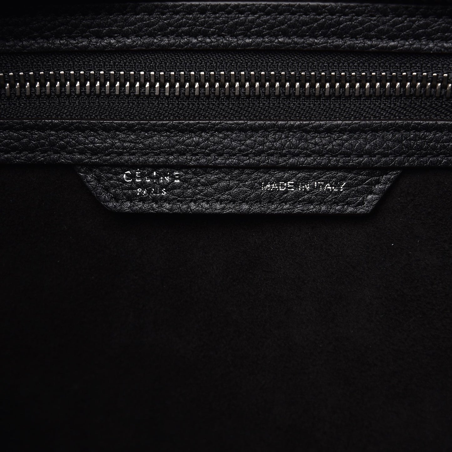 Drummed Calfskin Micro Luggage Black