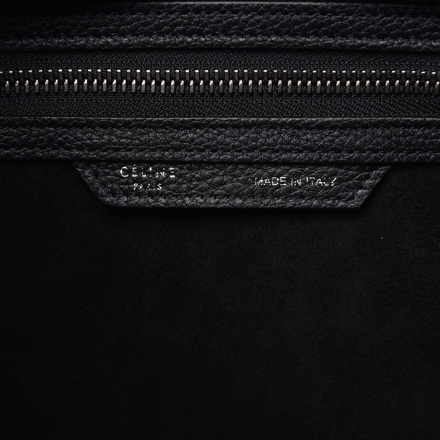 Celine Drummed Calfskin Micro Luggage Black 6 of 10