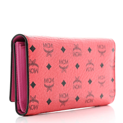 MCM Visetos Continental Flap Wallet Red 3 of 10