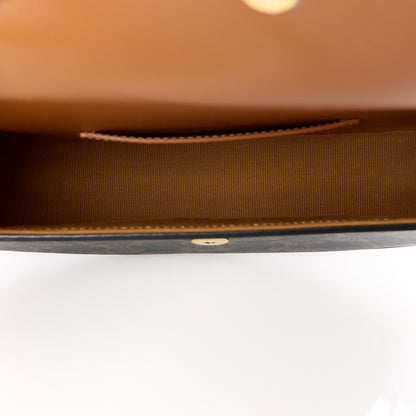 Celine Triomphe Canvas Calfskin Tabou Clutch on Strap Tan 5 of 10