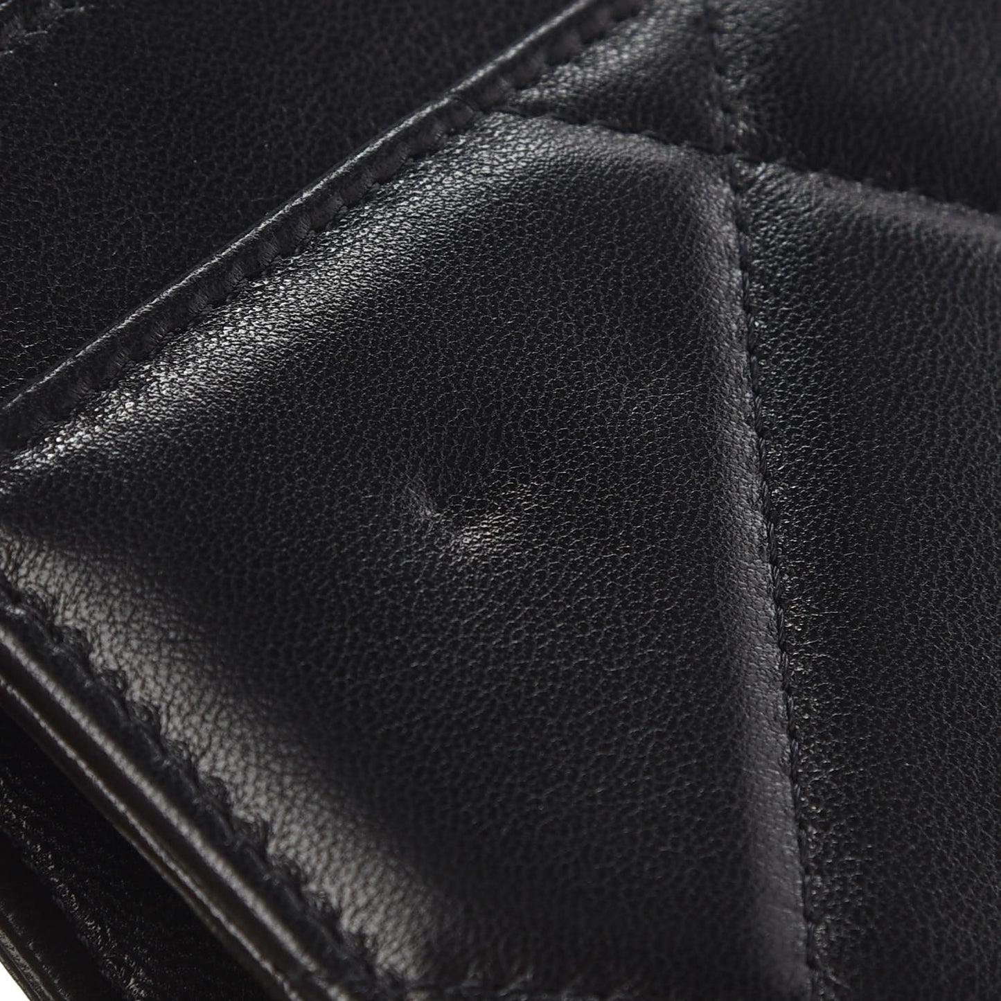 Lambskin Quilted Chanel 19 Wallet On Chain WOC Black