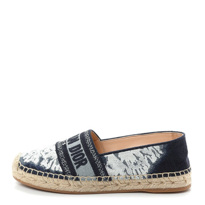 Christian Dior Canvas Tie and Dior Embroidered Granville 15mm Espadrilles 37.5 Denim 1 of 11