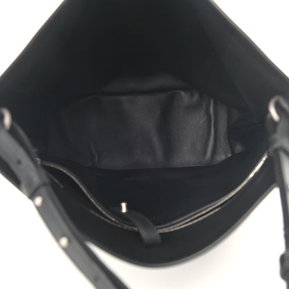 Bottega Veneta Smooth Matte Calfskin Bucket Bag Black 5 of 10