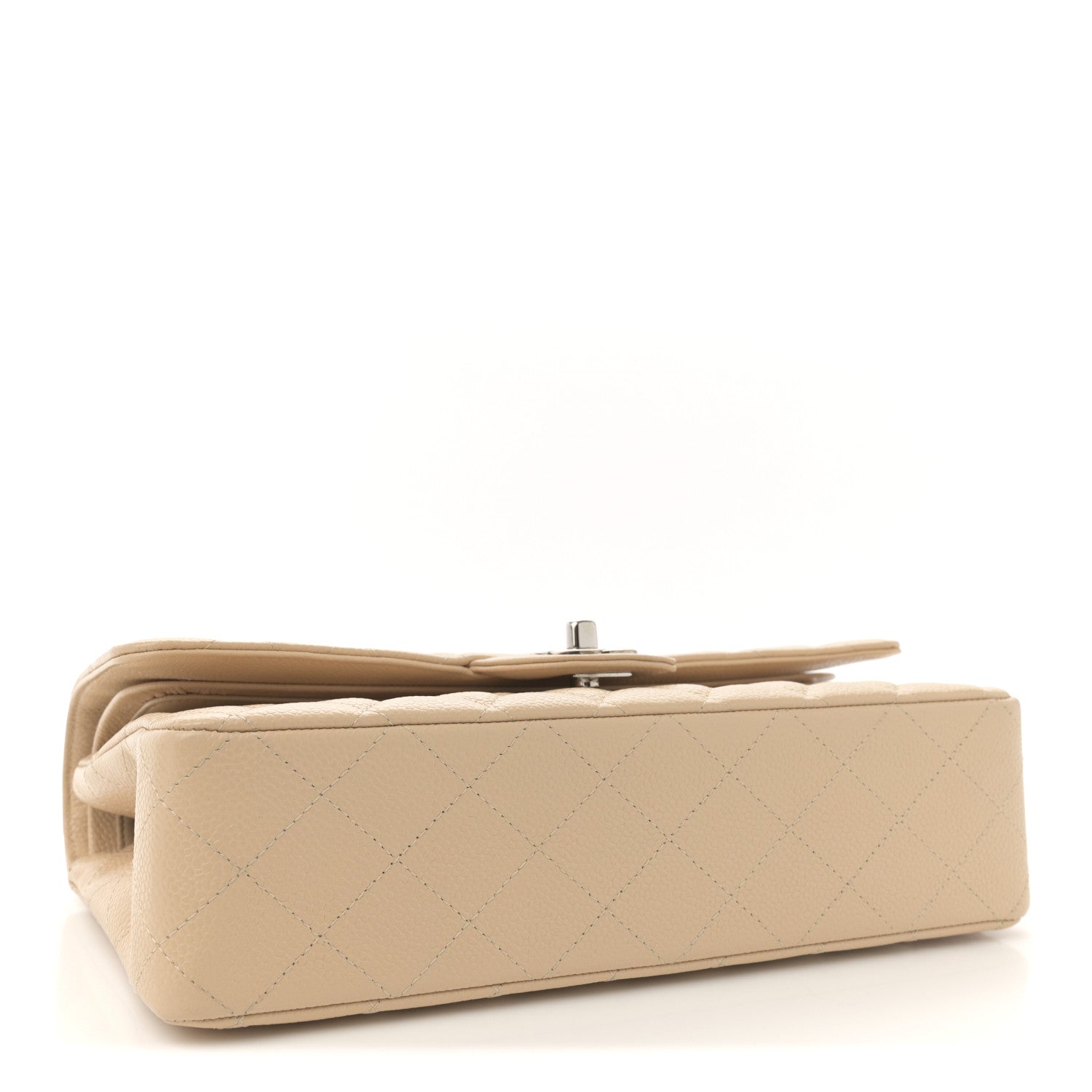Chanel Caviar Quilted Medium Double Flap Beige Clair 4 of 11
