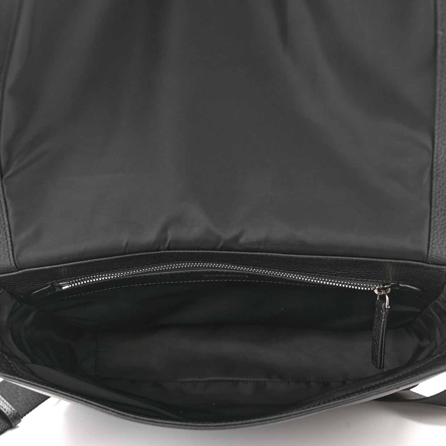 Grainy Calfskin Embossed Bruno Messenger Black