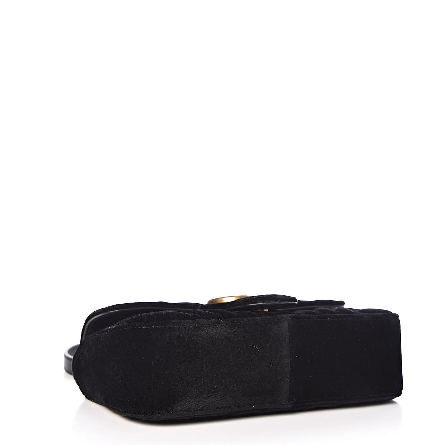 Velvet Matelasse Mini GG Marmont Shoulder Bag Black