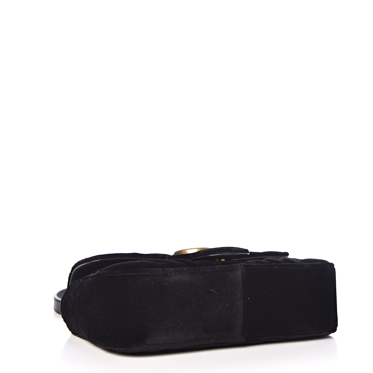 Gucci Velvet Matelasse Mini GG Marmont Shoulder Bag Black 4 of 10