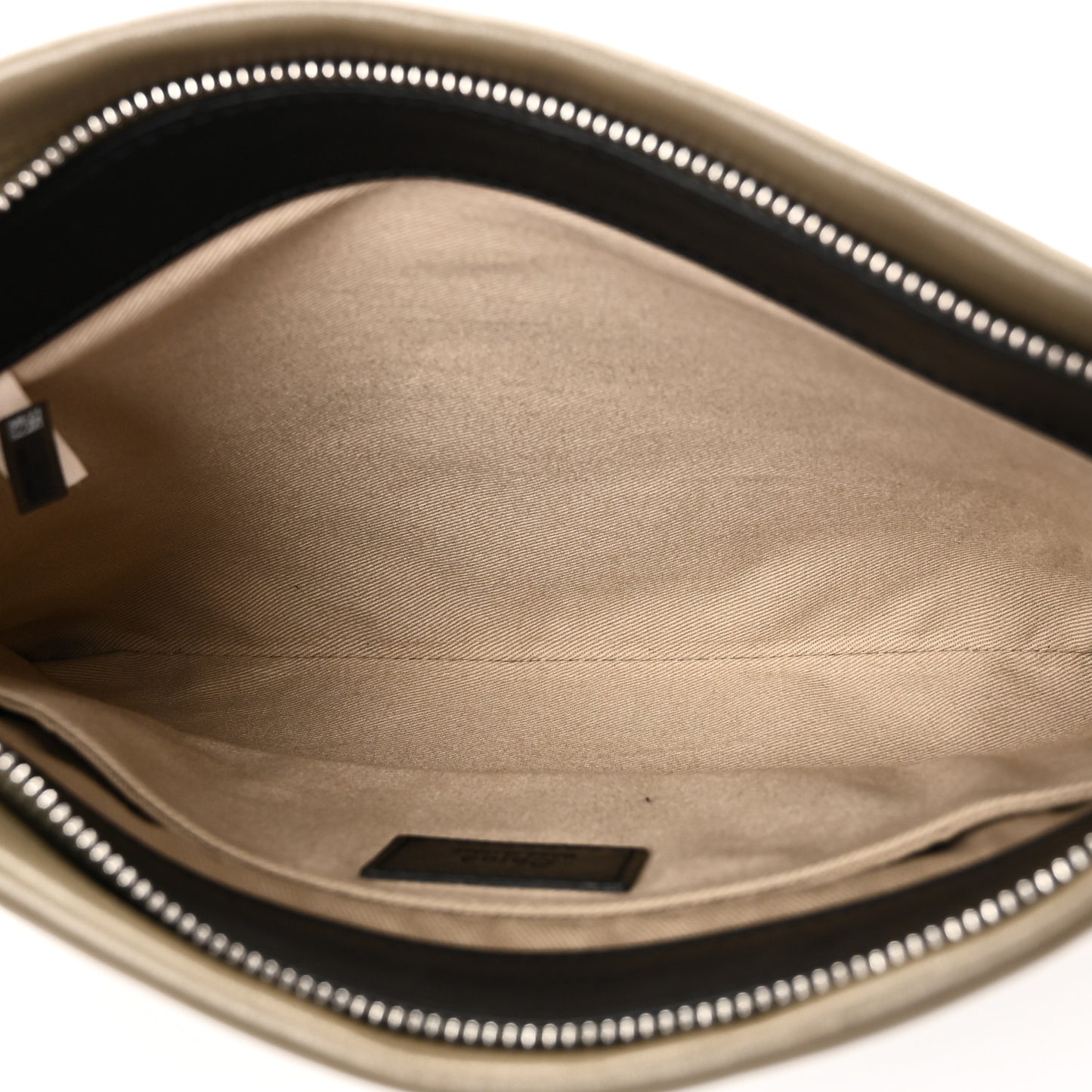Smooth Calfskin Medium Roy Clutch Merino Grey