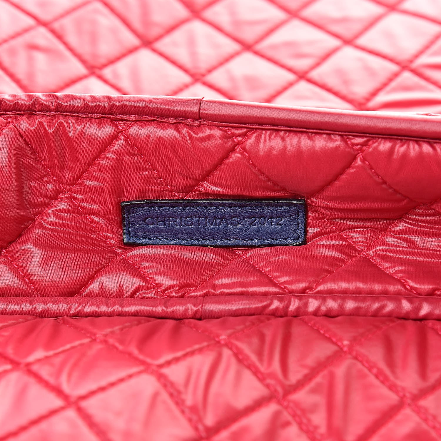 Chanel Canvas Quilted Large Pouch Cosmetic Case Blue 7 of 8