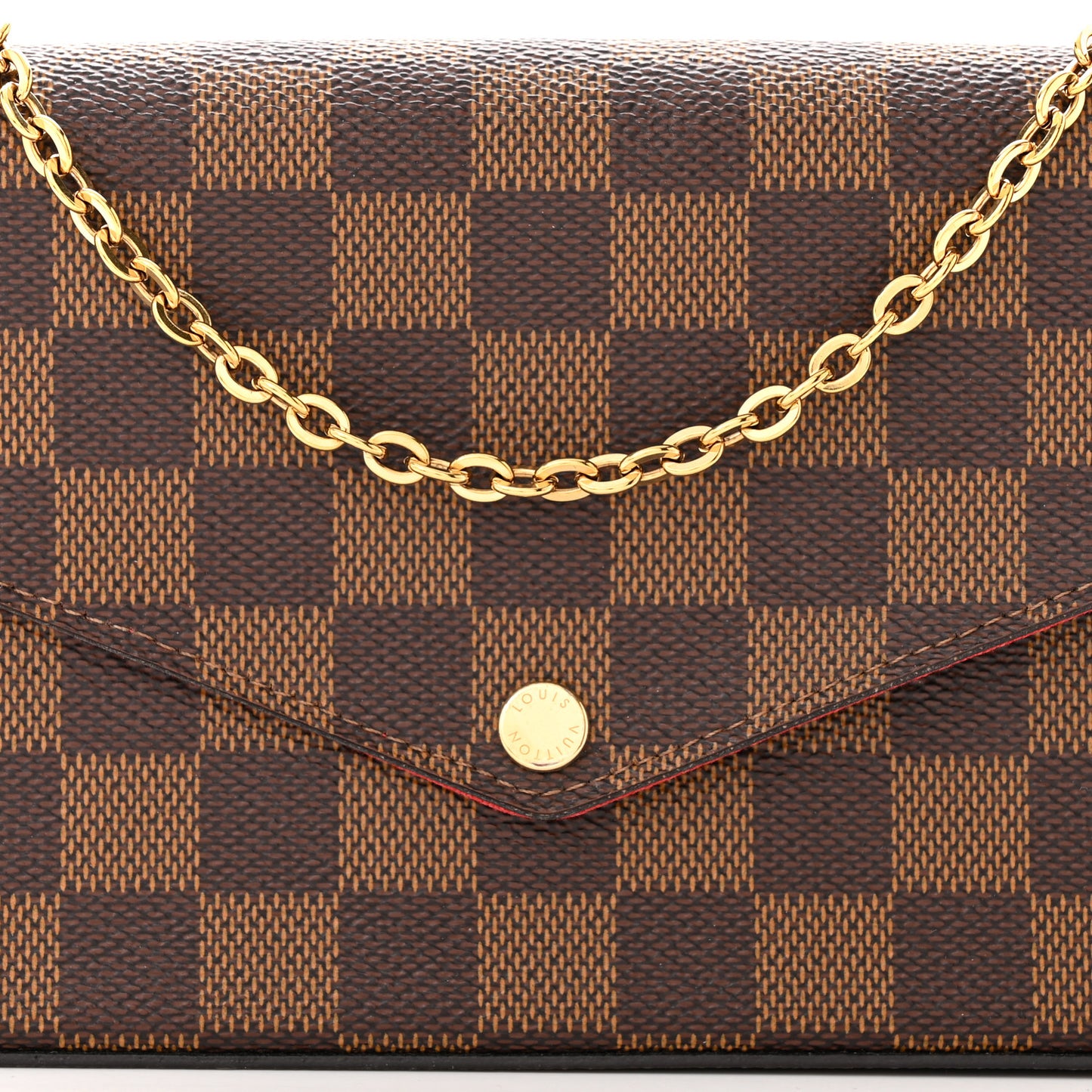 Damier Ebene Pochette Felicie Chain Wallet