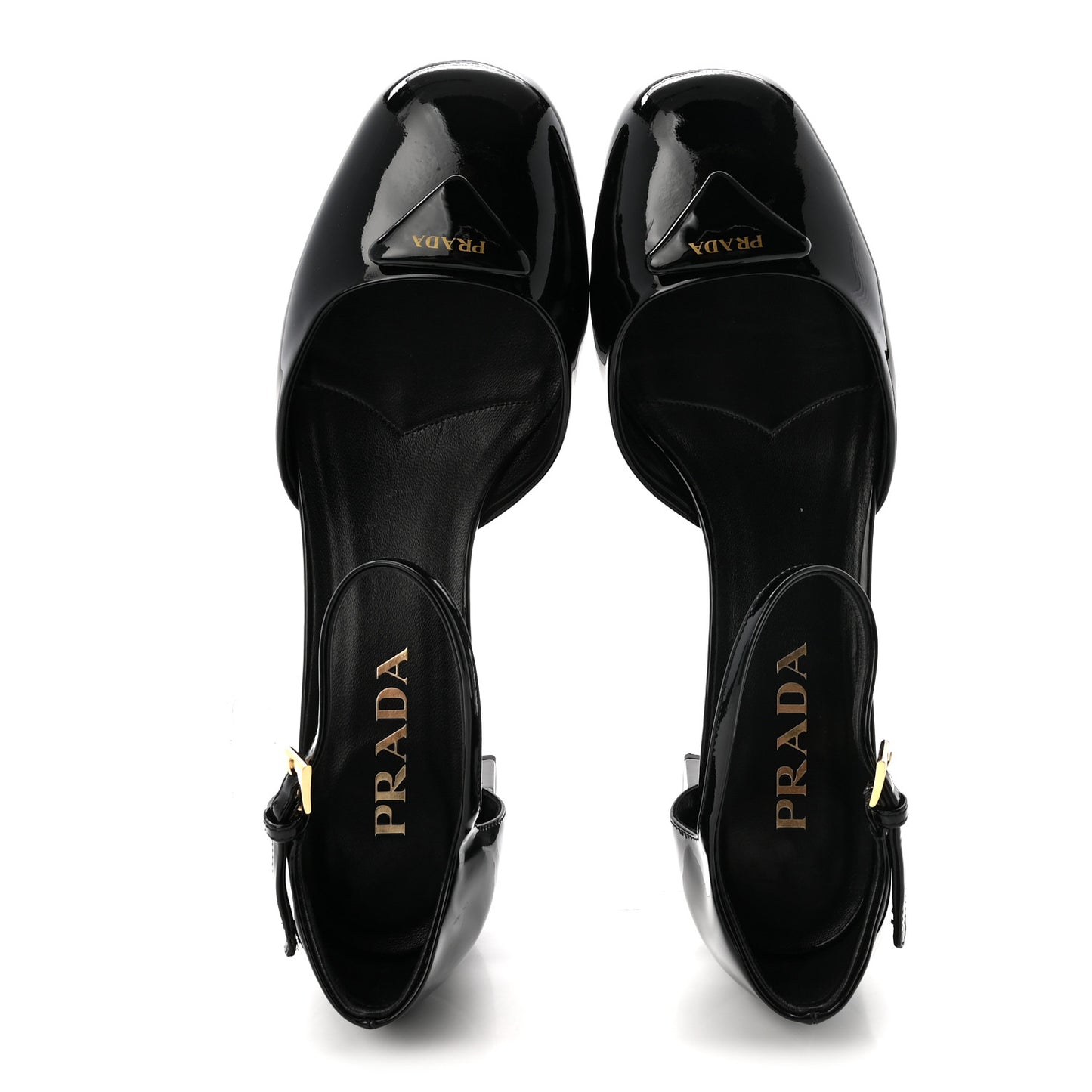 Vernice Triangle Round Toe 35mm Pumps 39 Black