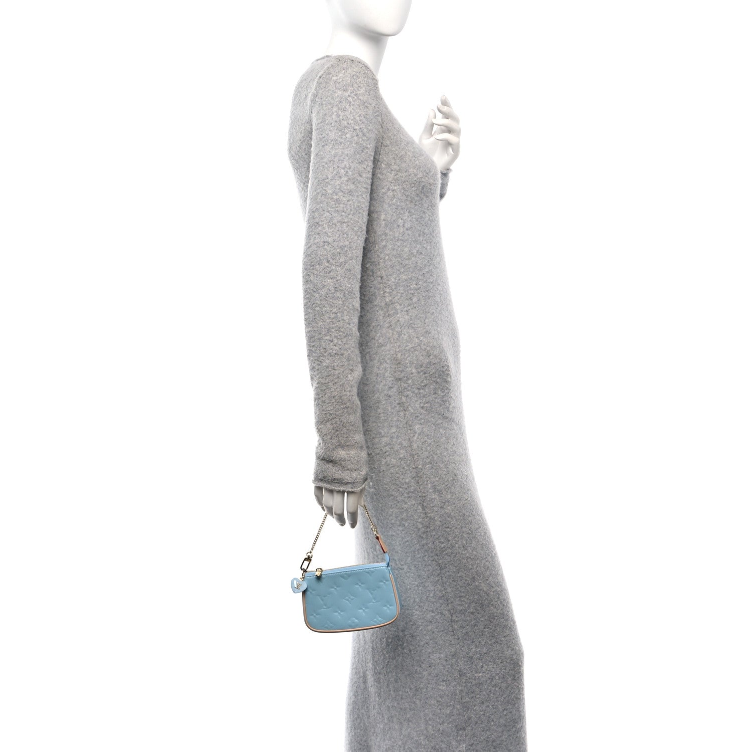 LOUIS VUITTON ルイヴィトン エナメル パテント 水色リボンミュール Louis Vuitton Vernis Valentine Mini Pochette Accessories Lollipop