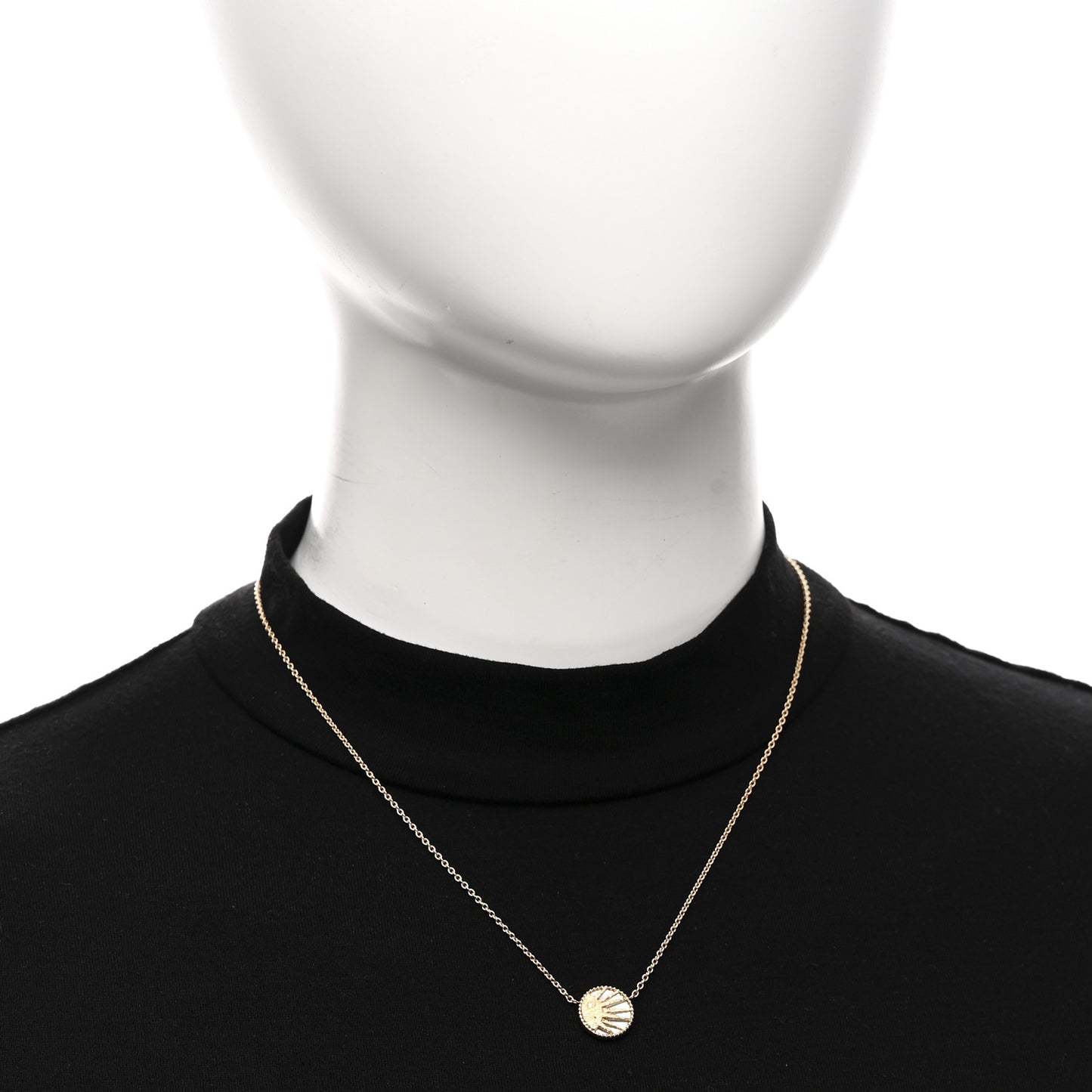 18K Yellow White Gold Diamond Black Onyx Mother of Pearl Rose Celeste Pendant Necklace