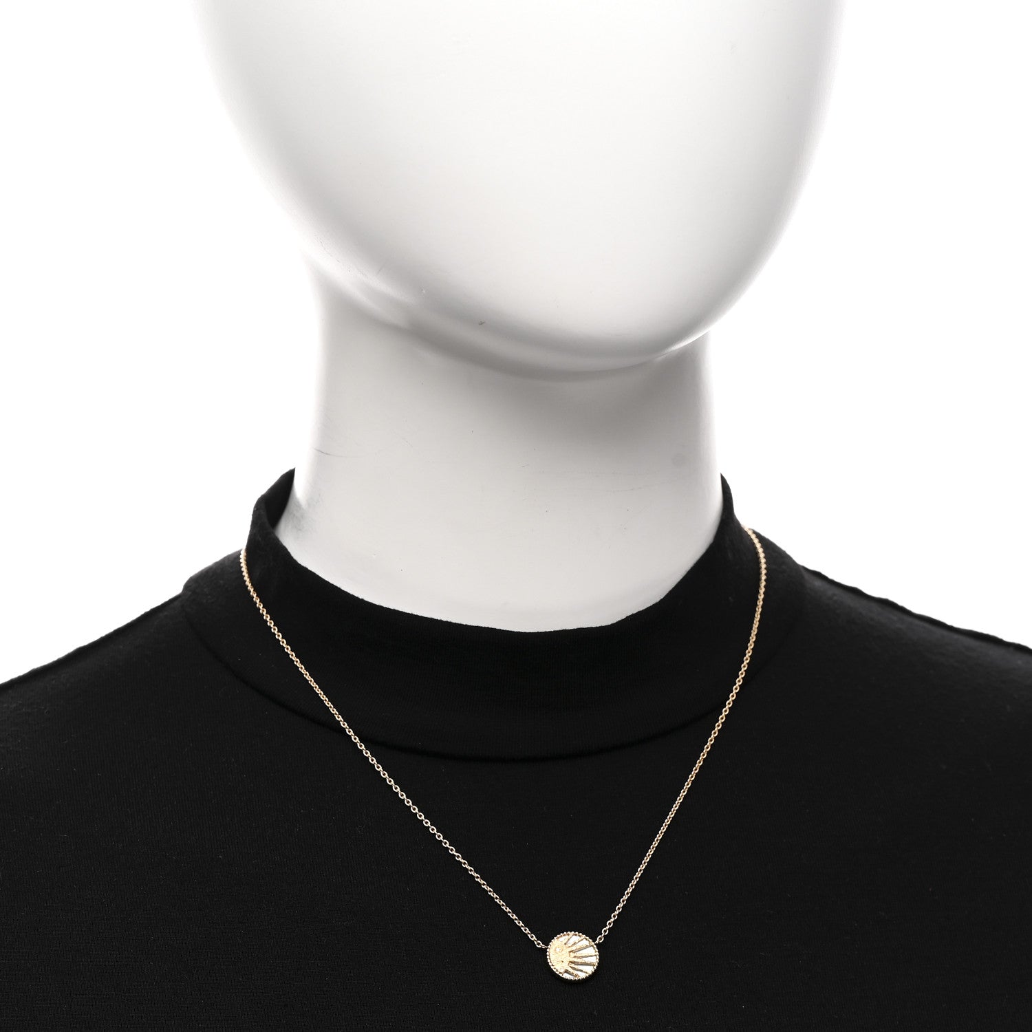 Christian Dior 18K Yellow White Gold Diamond Black Onyx Mother of Pearl Rose Celeste Pendant Necklace 2 of 6
