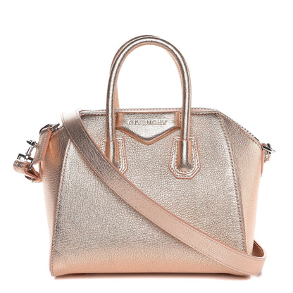Givenchy Metallic Sugar Goatskin Mini Antigona Light Pink 1 of 7