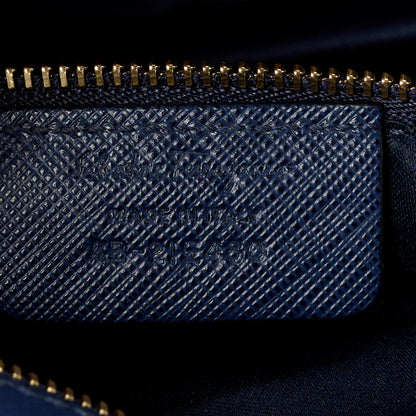 Salvatore Ferragamo Printed Calfskin Vara Bow Chain Flap Crossbody Navy 7 of 12
