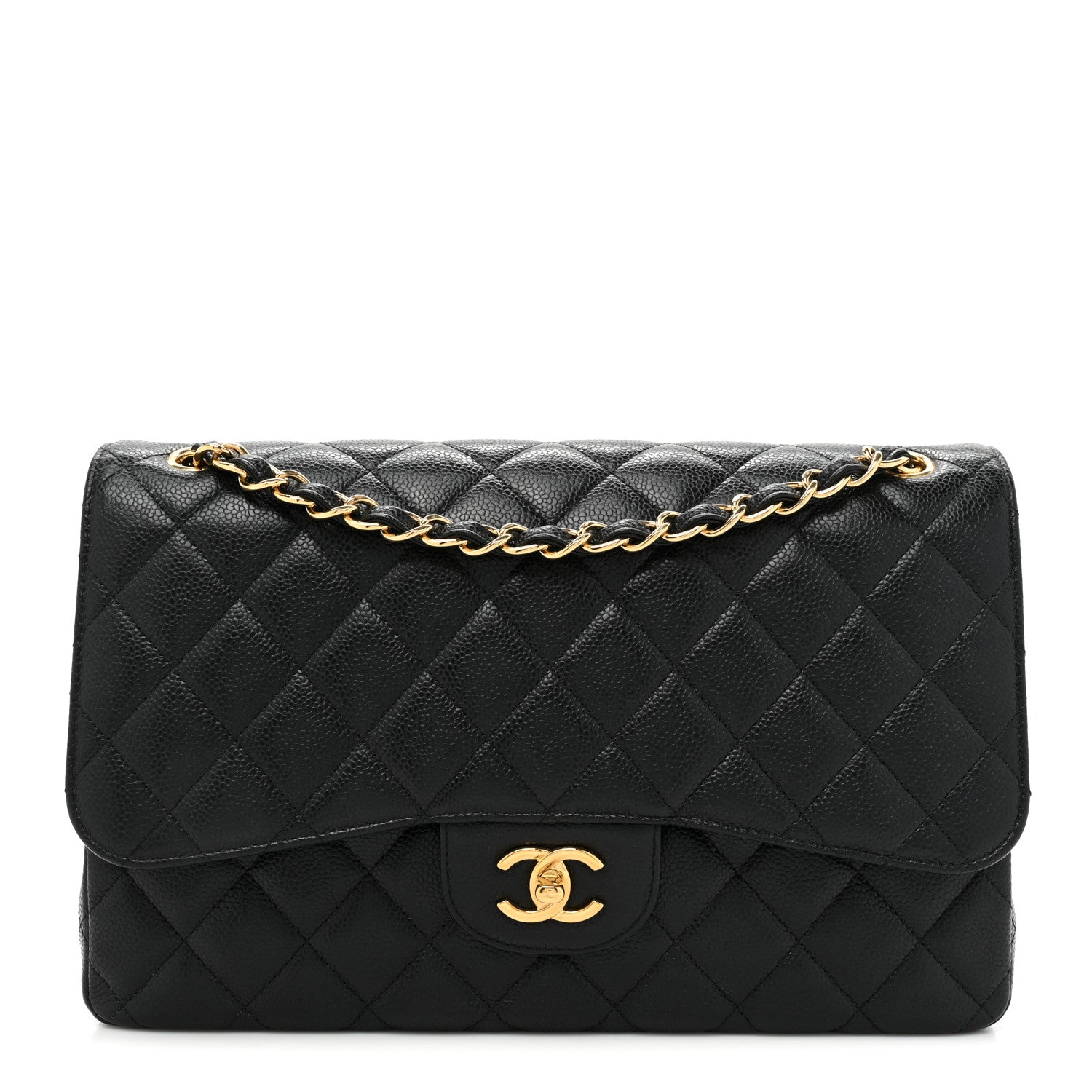 Chanel Caviar Quilted Jumbo Double Flap Black 1 of 10