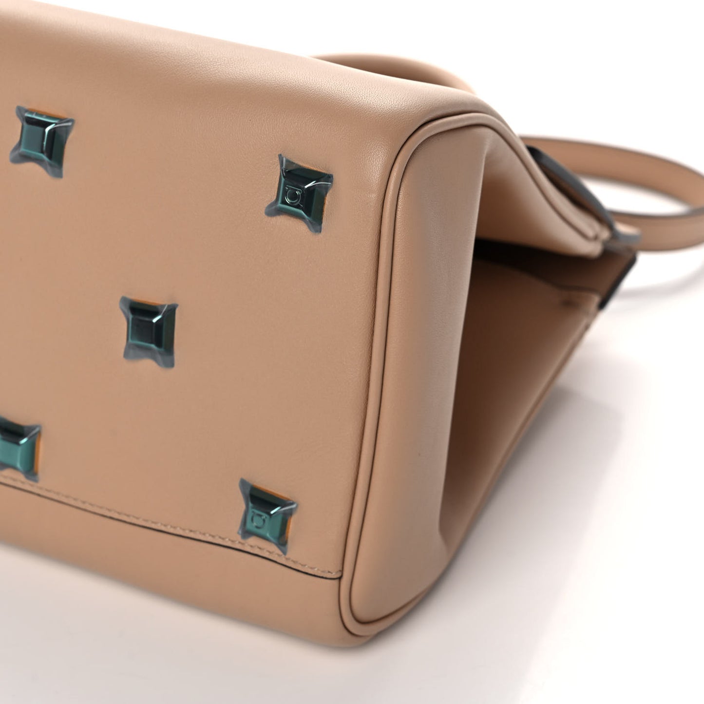 Calfskin Medium Studio Bag Almond