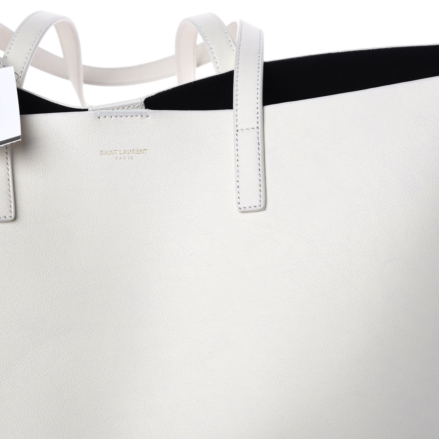 Saint Laurent Calfskin Large Shopping Tote Porcellana 10 of 14