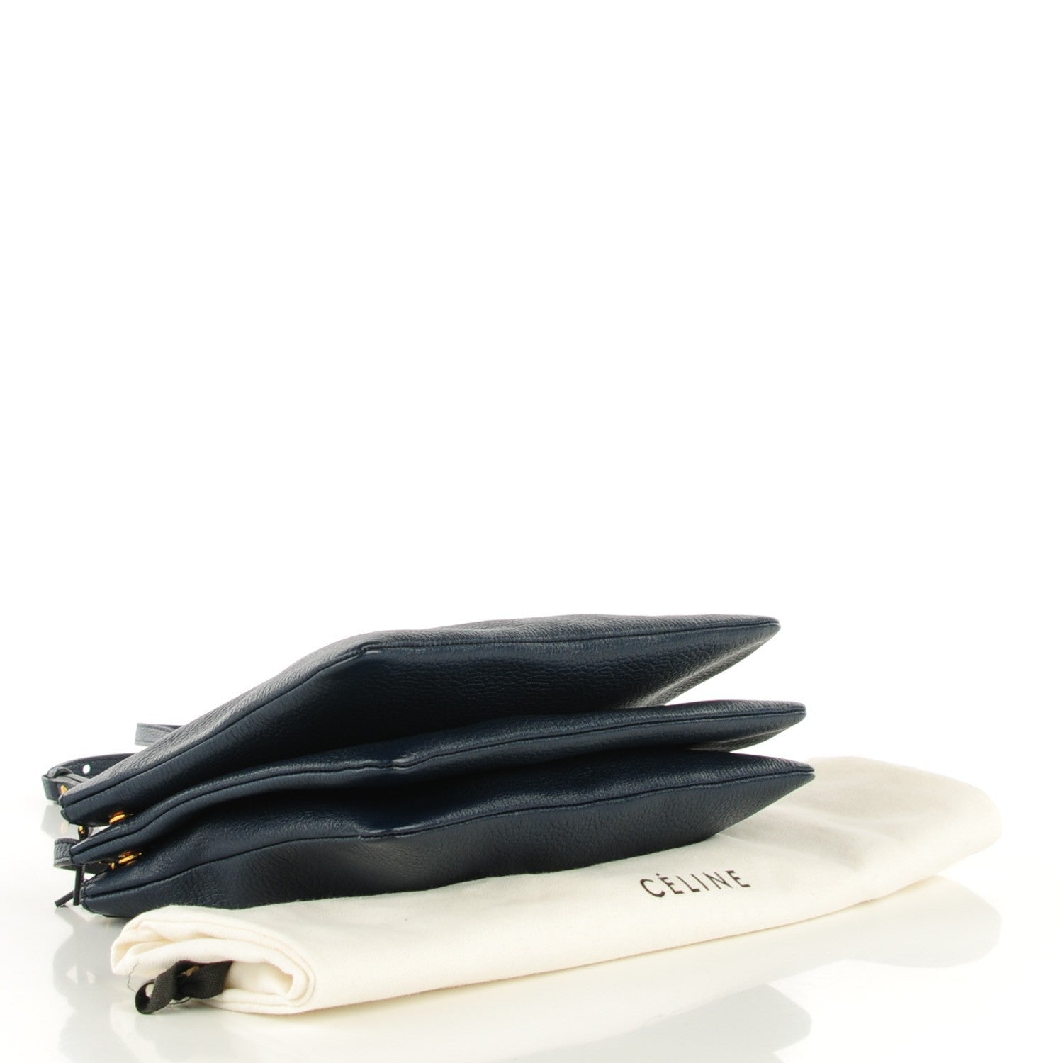 Celine Goatskin Large Trio Crossbody Dark Blue 4 of 8