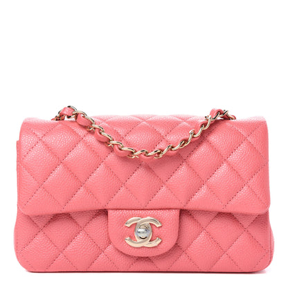 Chanel Iridescent Caviar Quilted Mini Rectangular Flap Dark Pink 1 of 11