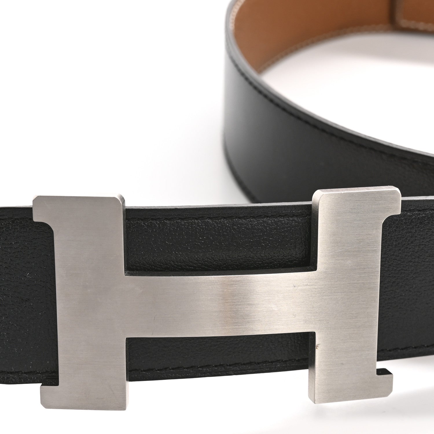 Hermes Box Togo 38mm Constance H Belt 80 32 Black Gold 6 of 7
