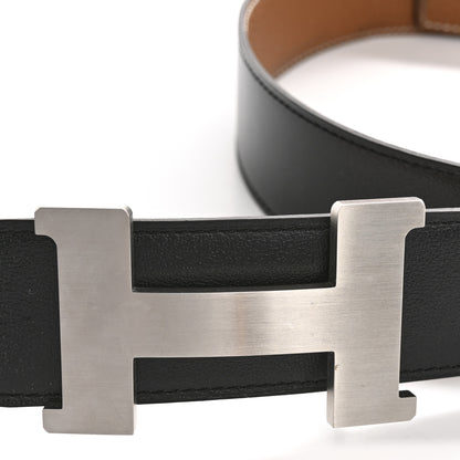 Hermes Box Togo 38mm Constance H Belt 80 32 Black Gold 6 of 7