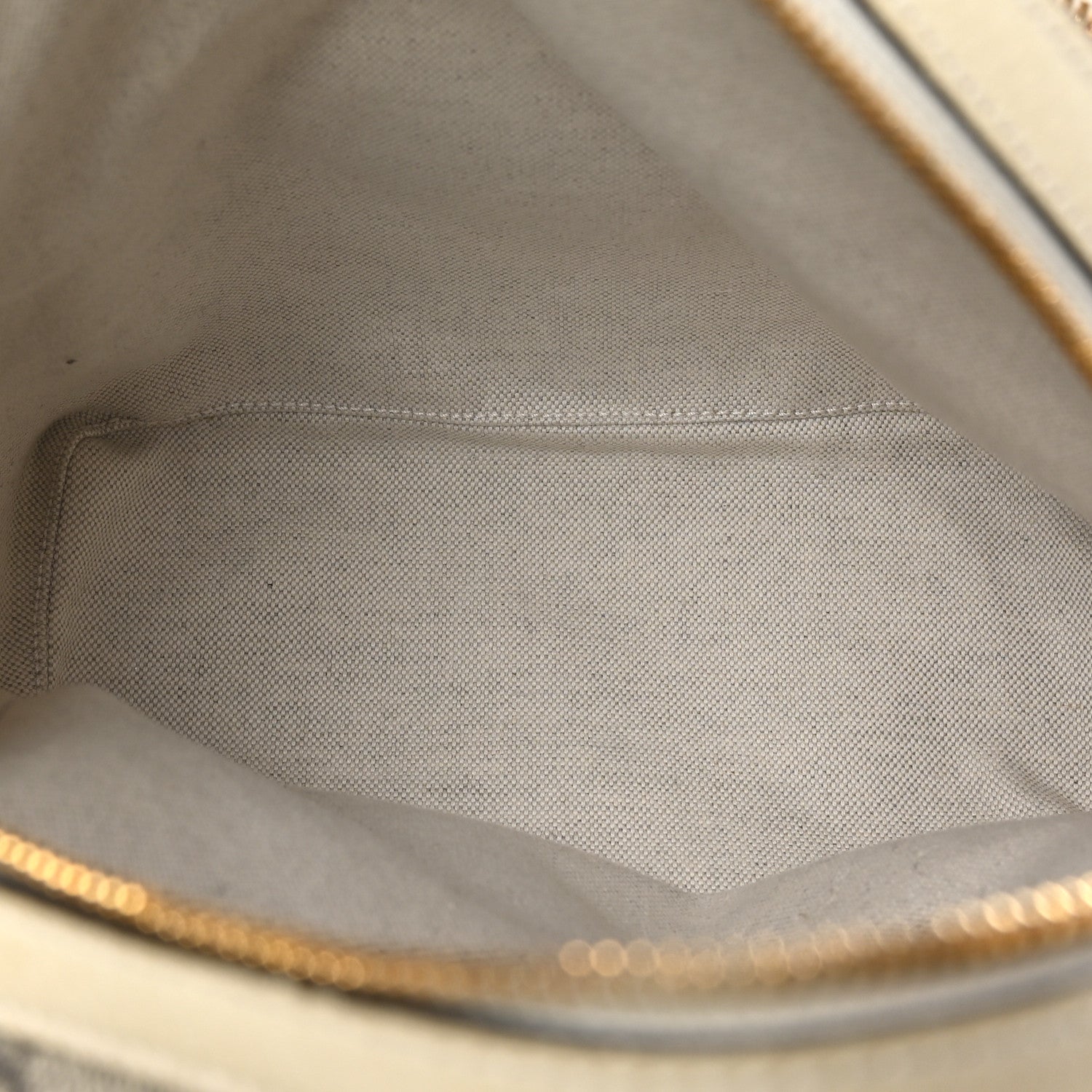 Gucci GG Supreme Monogram Textured Calfskin Web Small Ophidia Day Backpack Beige Ebony Mystic White 5 of 12