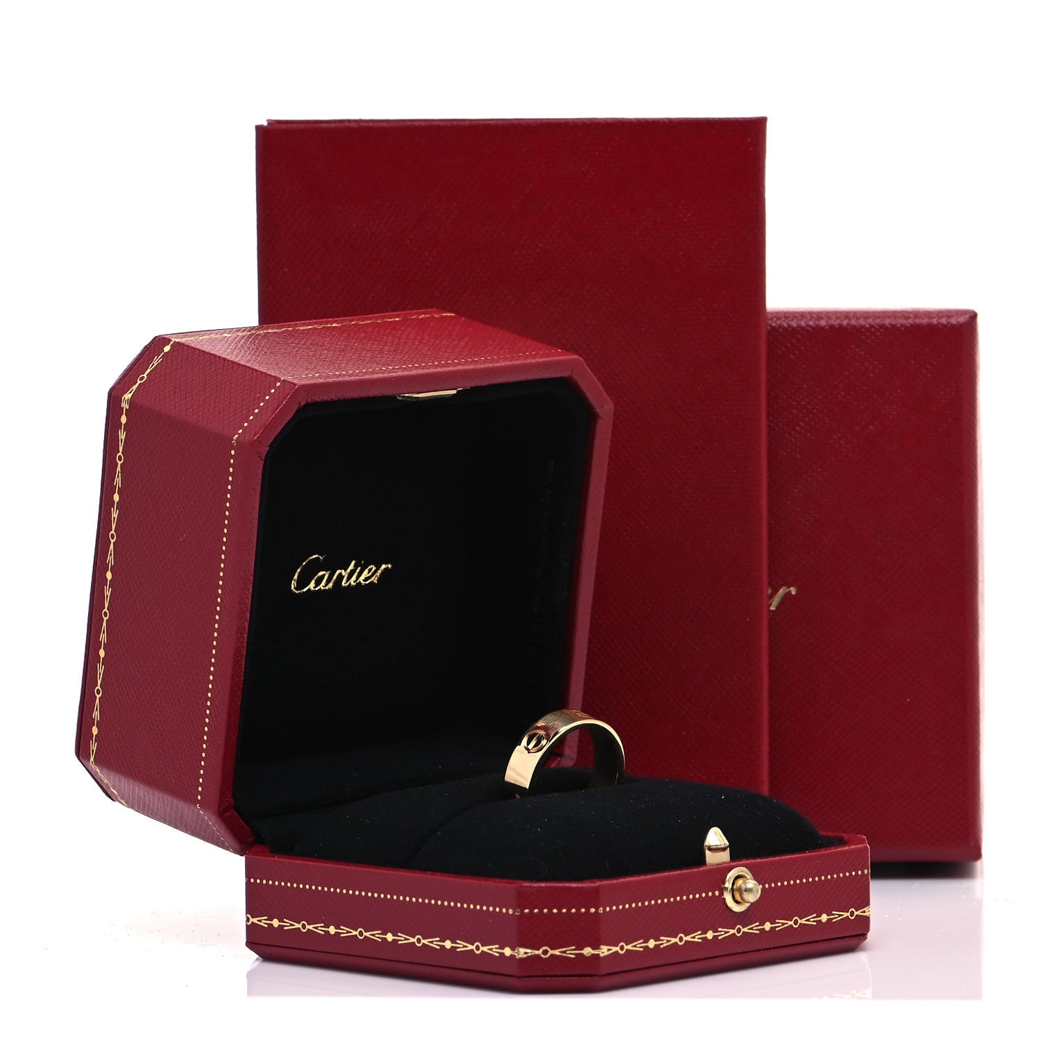 Cartier 18K Yellow Gold 5.5mm LOVE Ring 56 7.5 5 of 5