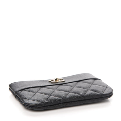 Chanel Caviar Quilted Small Vintage Mademoiselle Cosmetic Case Black 3 of 7