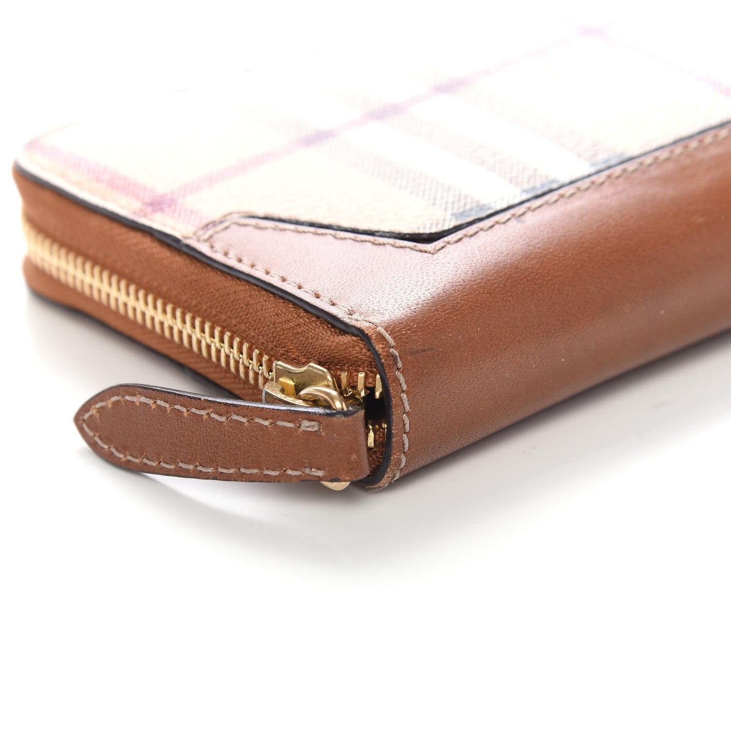 Haymarket Check Zip Around Wallet Tan