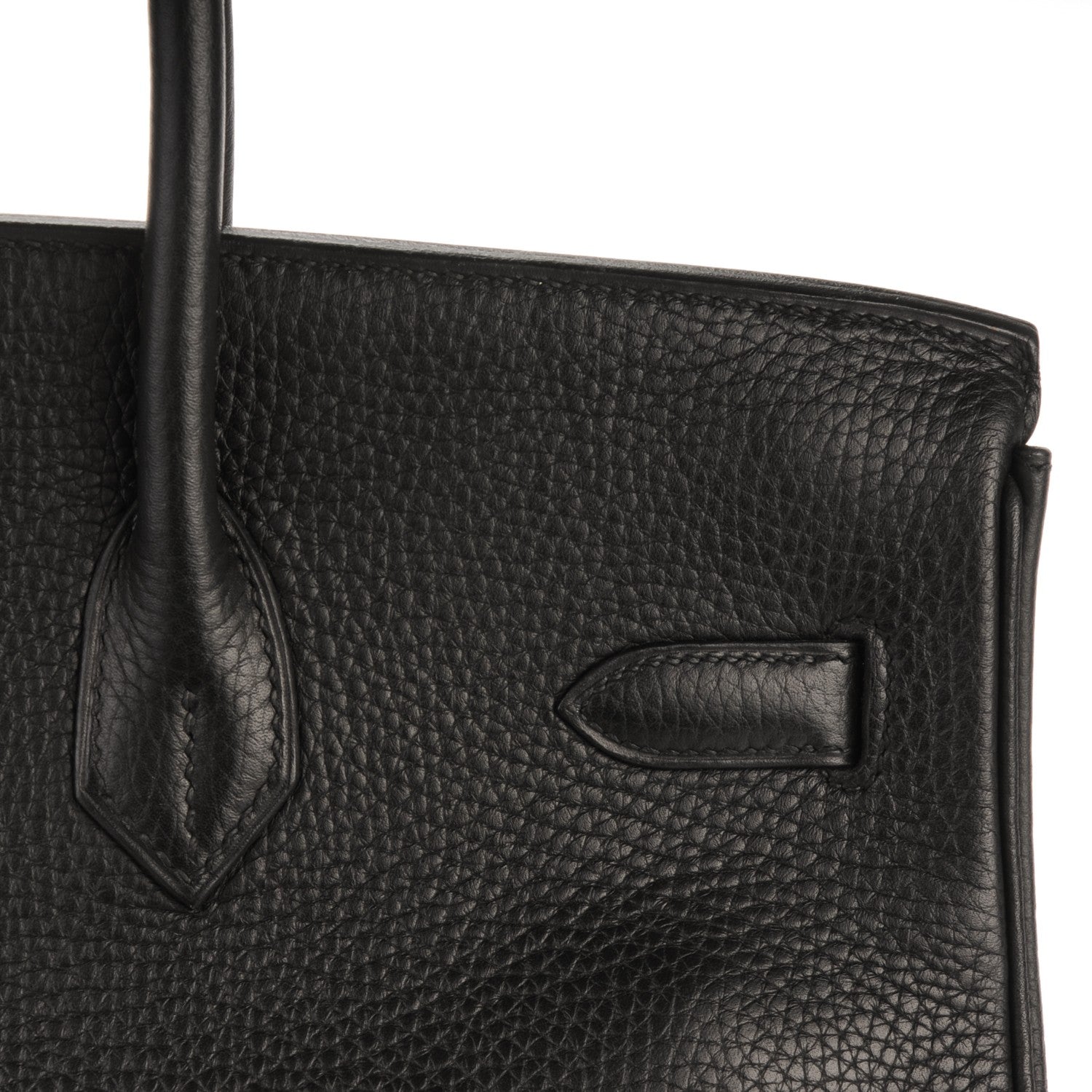 Hermes Taurillon Clemence Birkin 35 Black 18 of 24