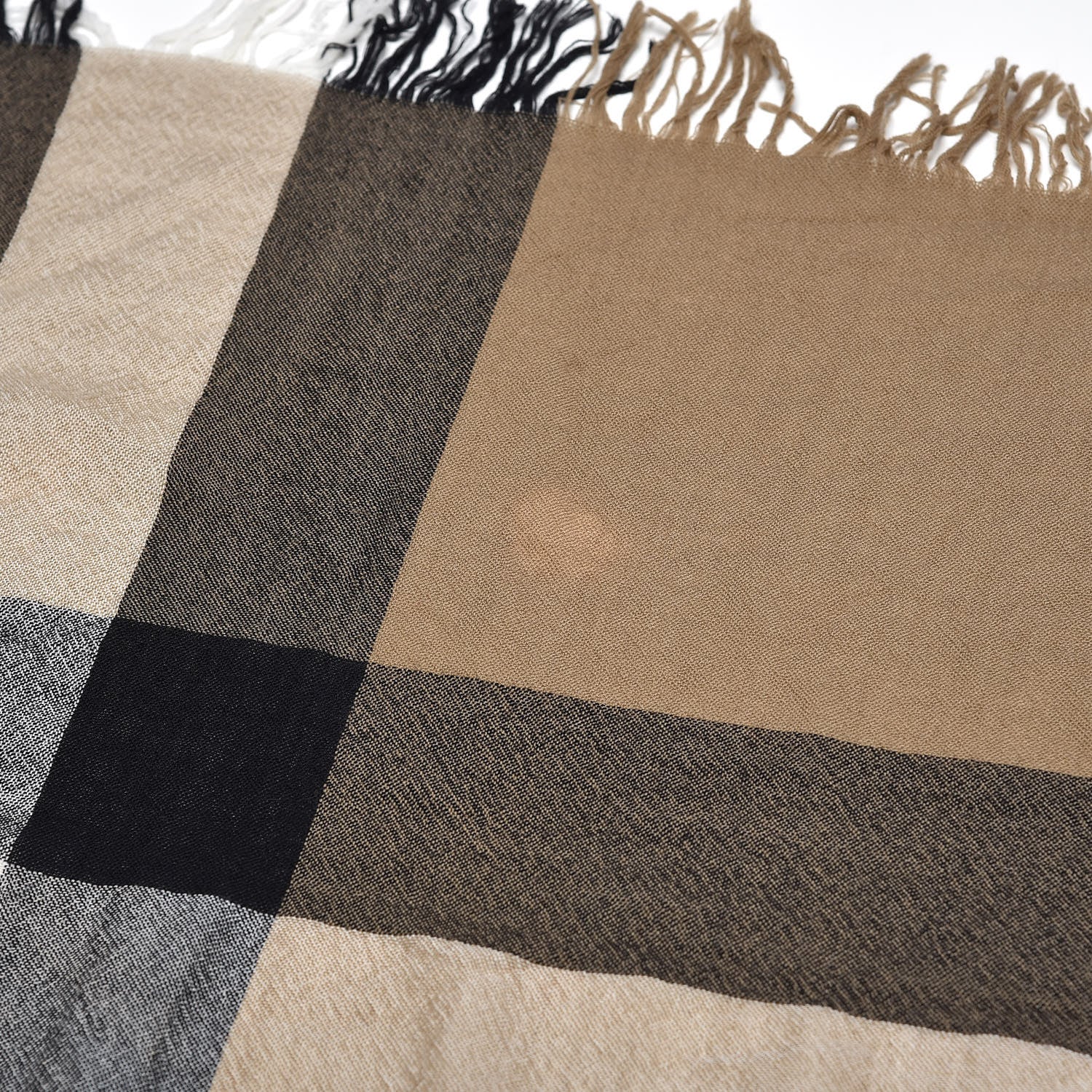 Burberry Merino Wool House Check Fringe Lightweight Scarf 6 of 6