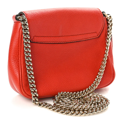 Gucci Pebbled Calfskin Small Soho Flap Crossbody Red 3 of 9