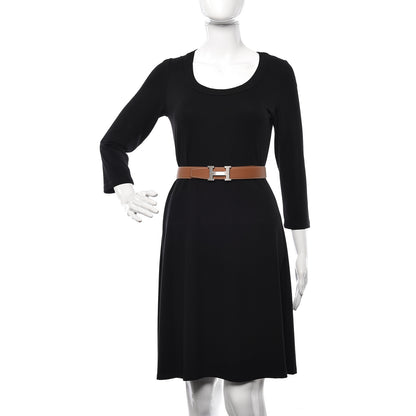 Hermes Box Togo 32mm H Belt 95 Black Gold 2 of 9