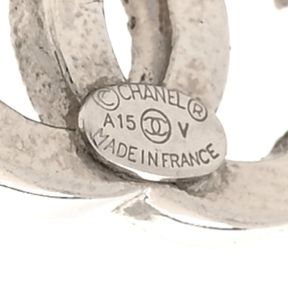 Chanel Crystal CC Earrings Silver 4 of 5