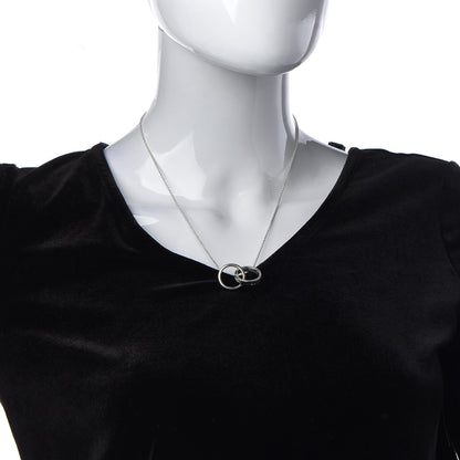 Tiffany Sterling Silver 1837 Interlocking Circles Pendant Necklace 2 of 7